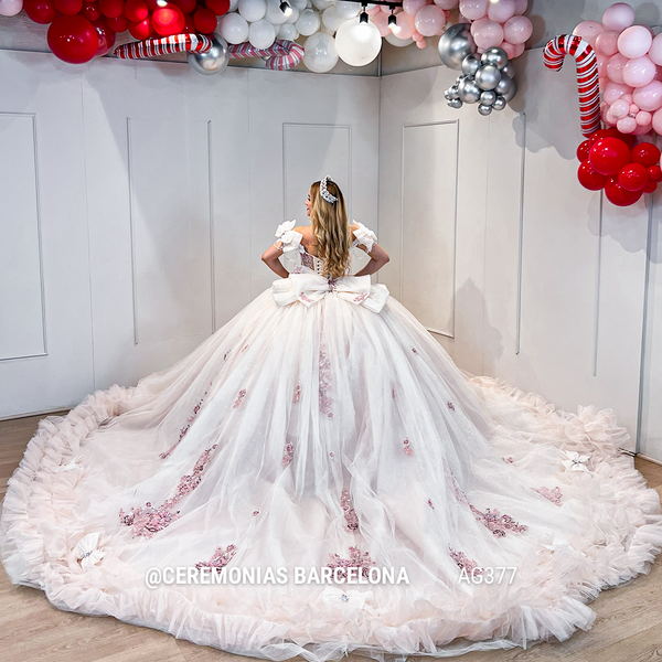 AG377 CHAMPAGNE VESTIDO XV