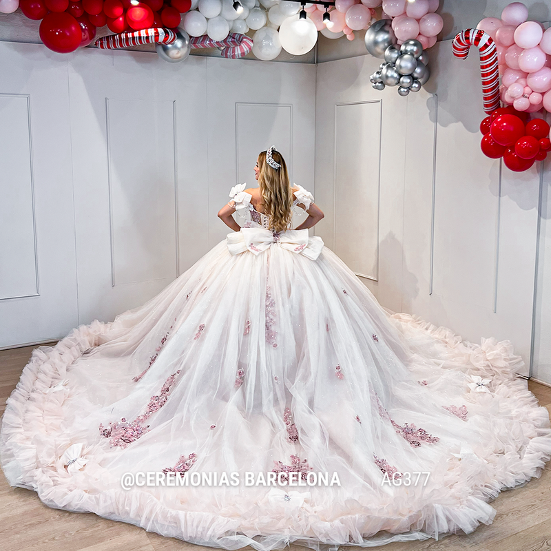 AG377 CHAMPAGNE VESTIDO XV