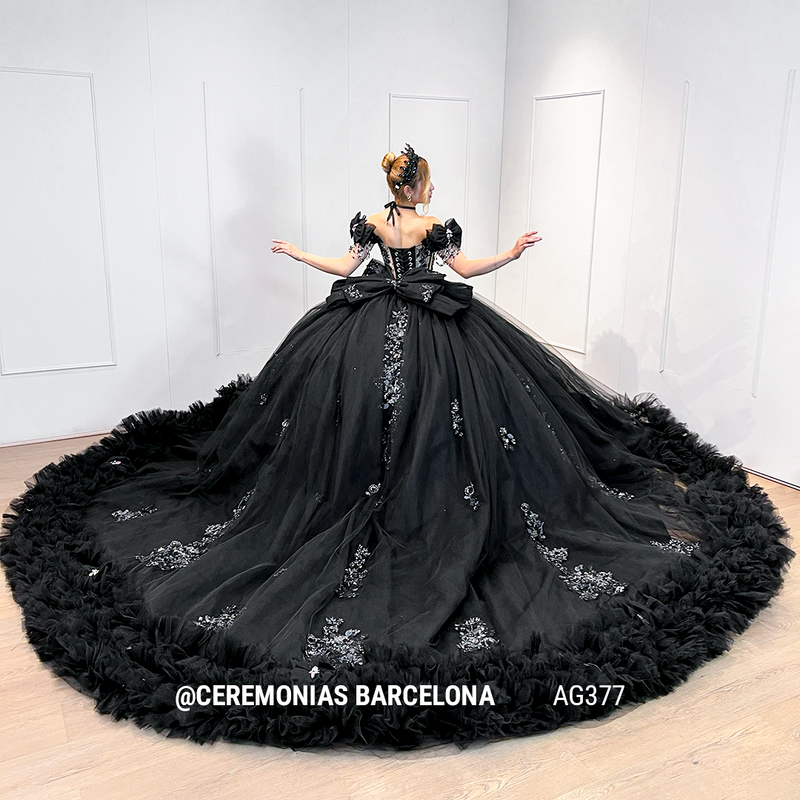 AG377 NEGRO VESTIDO XV