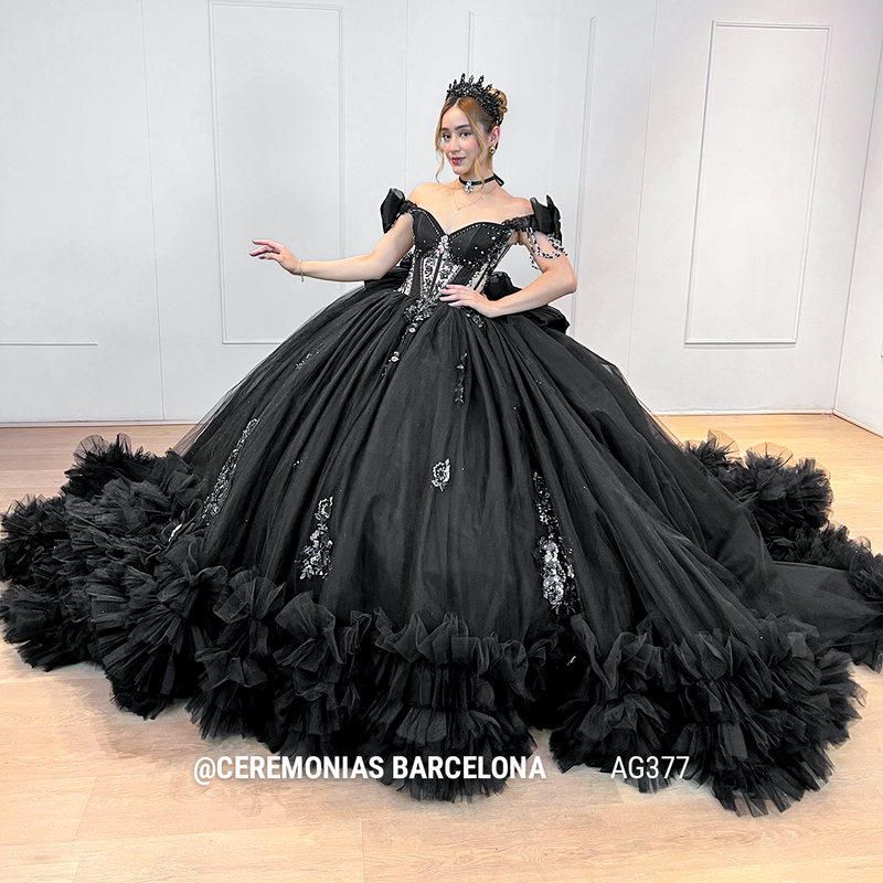AG377 NEGRO VESTIDO XV