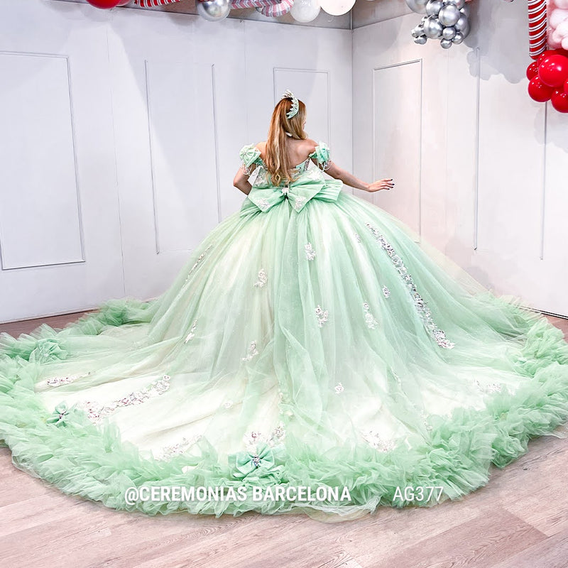 AG377 SAGE VESTIDO XV