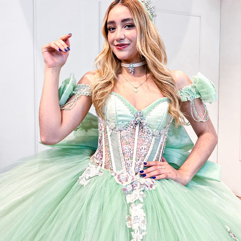 AG377 SAGE VESTIDO XV