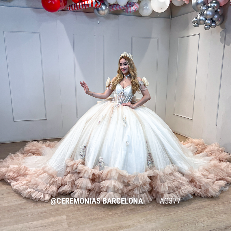AG377 VAINILLA VESTIDO XV