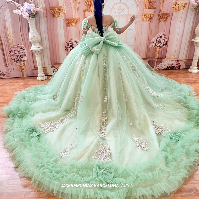 AG377 SAGE VESTIDO XV